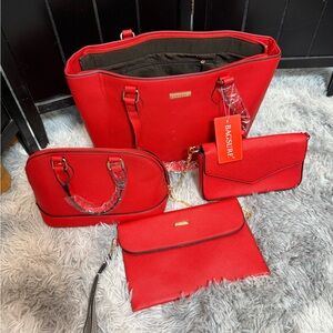Red Women's Bag Set